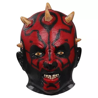 Star Wars：Darth Maul Mask Cosplay Latex Masks Helmet Party Costume Props • £17.83