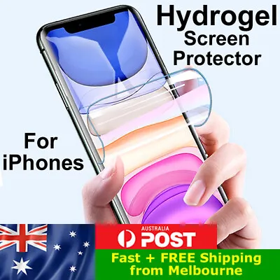 HYDROGEL Screen Protector IPhone 6 Plus 7 8 X XS XR 11 12 13 14 15 Pro Max Mini • $4.25