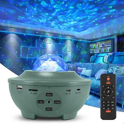 Starry Sky Projector Light USB Galaxy Star Music Speaker Night Lamp With Remote • £10.99