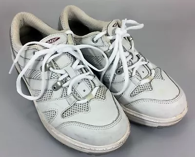 MBT Sport 7.5 White Leather Walking Shoes Sneakers 37 2/3 EU • $34.65