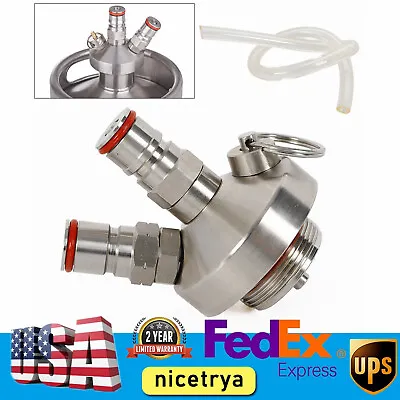 Stainless Steel Mini Keg Beer Growler Spear Tap Dispenser With 1pc Beer Tube USA • $22.80