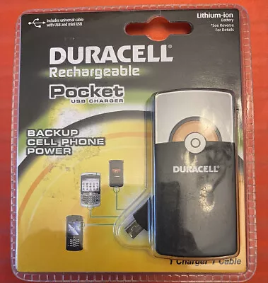 Duracell Rechargeable Battery Pocket Charger Backup Cell Phone Power • $9.95