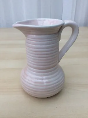 Royal Art Pottery Longton Jug Pale Peach Pink Waves • £7.99