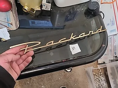 1955 56 Packard Patrician / Caribbean 17 1/8  Gold Emblem Script Oem 466690 A+++ • $165