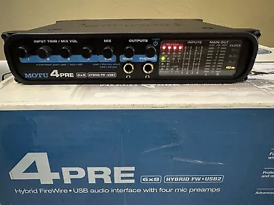 MOTU 4PRE 6X8 USB Hybrid Firewire Audio Interface W/ PSU 4 Mic Preamps • $135