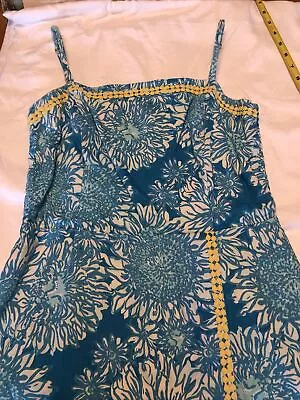 Lilly Pulitzer Romper Skort Size 6 Sunflowers W Yellow Trim EUC • $25