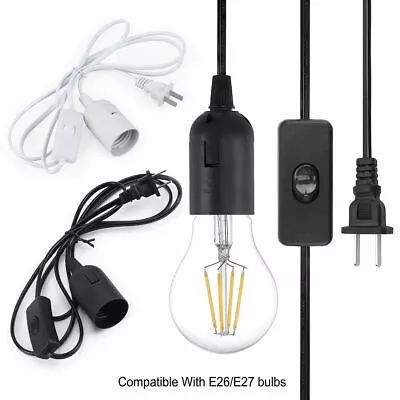 E26/E27 Light Bulbs Socket W/ Switch Extension Hanging Lantern Pendant Lamp Cord • $7.46