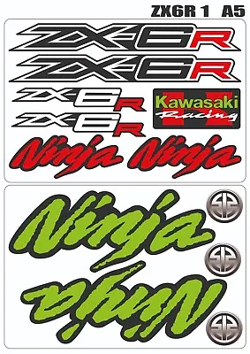 £5.88 • Buy KAWASAKI ZX6R Logos Sponsors Stickers Decals Graphics Emblems Motorcycle Car