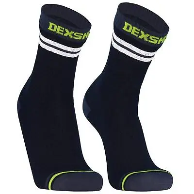 Dexshell Pro Visibility Sports Socks Waterproof Coolmax - Black Grey • £25
