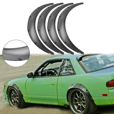 Carbon Fiber Fender Flares Extension Wheel Arches Body Kit For E30 E36 E39 W124 • $99.11