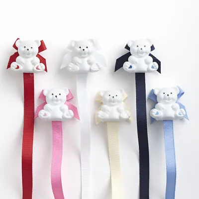 Baby Buddy Bear Pacifier Holder Nipple Strap Clips Baby Shirt Snaps To Paci • $10.88