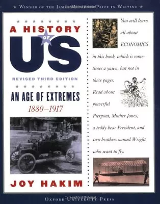 A History Of US: An Age Of Extremes: 1880-1917 A History Of US Book Eight By Ha • $3.82