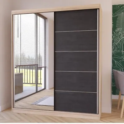 BRAND NEW BEAUTIFUL SLIDING DOOR WARDROBE !! 183cm Wide! CHOICE OF COLOURS!! • £339