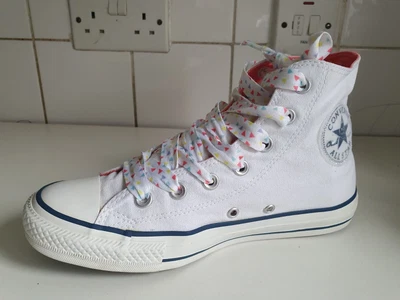 £18.99 • Buy Converse All Star Ct Ox Uk 6 Eu 39 Womens Canvas White Pastel High Top Trainers