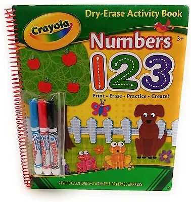 $19.99 • Buy Crayola Dry Erase Activity Book Numbers 1 2 3 & Markers Wipe Clean Pages