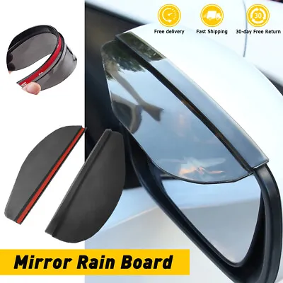 2X Rear View Side Wing Mirror Rain Board Eyebrow Guard Sun Visor Car Accessories • £7.49