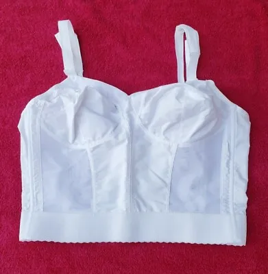 Vintage Exquisite Form Fully Longline Posture Bra Size 40B White NEW 7532 • $19.99