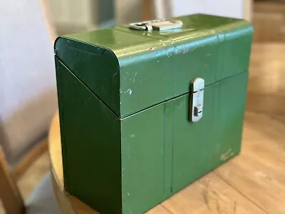 Vintage Climax Green Metal File Box/ 2 Keys The Hamilton Metal Products • $18.99