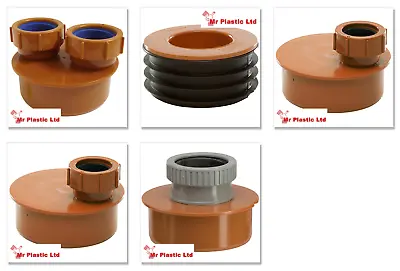 £17.33 • Buy Polypipe 110mm Underground Drainage To Waste Pipe Adaptor - 32mm, 40mm Or 50mm