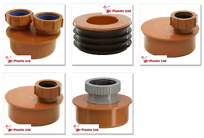 Polypipe 110mm Underground Drainage To Waste Pipe Adaptor - 32mm 40mm Or 50mm • £19.62