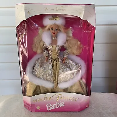 Mattel 1995 Special Edition BLONDE WINTER FANTASY BARBIE Doll #15334 New • $8