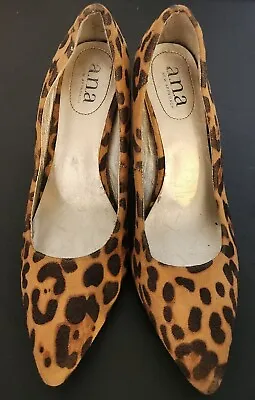 A.N.A New Approach Women’s Size 8 Leopard Print Shoes Pointed Toe High Heels • $15.50