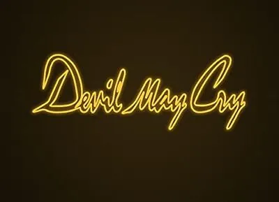 Devil May Cry Yellow Flex LED 24 X8  Neon Sign Light Lamp Beer Bar Wall Decor • $194.99