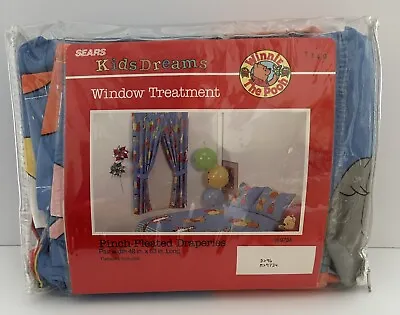 Vintage Disney Winnie The Pooh Window Treatment Curtains Pair Sears Kids Dreams • $54.95