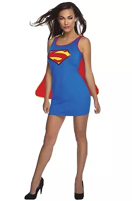 SuperWoman SuperGirl Costume Dress & Cape! Halloween/Hen Do/Fancy Dress. Size M • £4