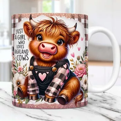 Highland Cow Baby Cow  Highland Cow Cute Cow Mug Cows Highland  • £10