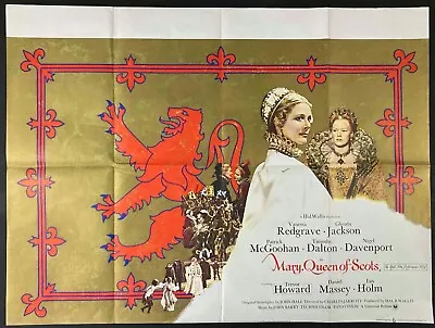 Mary Queen Of Scots Original Quad Movie Cinema Poster Glenda Jackson 1971 • £70