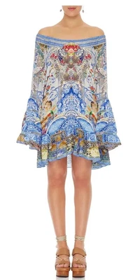 $399 • Buy CAMILLA Geisha Gateways A-Line Frill Dress Women's Size XS 100% Silk Embellished