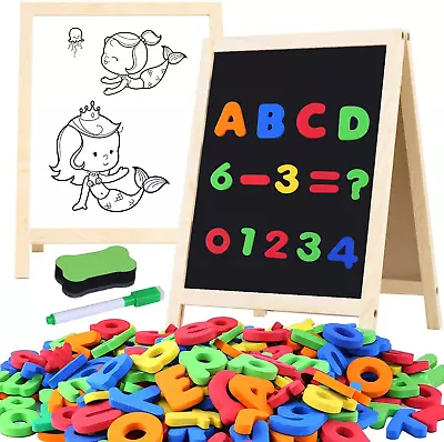 Magnetic Letters And Numbers With Easel For Kids/Toddlers Magnetic Whiteboard & • $33.24