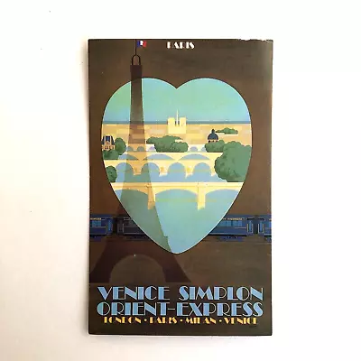 Postcard Orient Express Venice Simplon- Paris Pierre Fix-Masseau Vintage S • $10