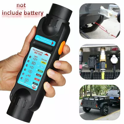 $17.44 • Buy 12v 7 Pin Car Trailer Towing Lights Plug & Socket Cable Wiring Circuit Tester