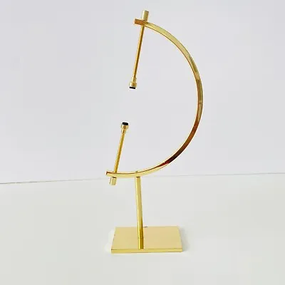 Brass Mineral Ornament Gem Shell Coin Adjustable Display Caliper Easel Stand • $33.99