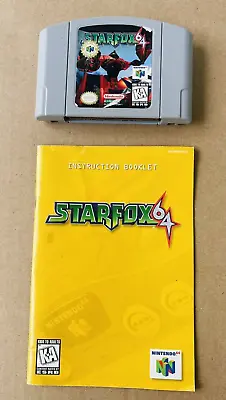 Star Fox 64 Nintendo 64 N64 Cartridge With Instuction Booklet - TESTED/WORKING • $31.48