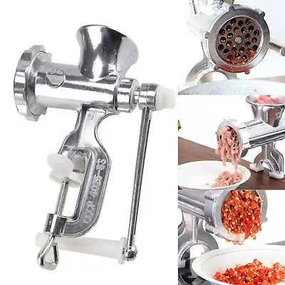 High Quality Manual Kitchen Meat Mincer Grinder Adjustable Burrs Tool UK • £9.79