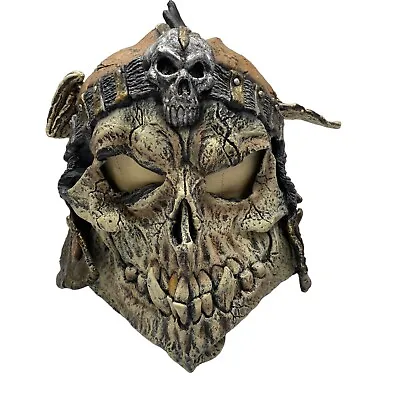 Mask Illusions Skeleton Viking Warrior Skull Latex Halloween Mask Made In Mexico • $18.75