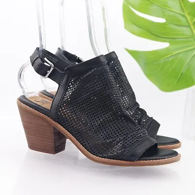 Sofft Women's Milly Sandal Size 8.5 Block Heel Slingback Bootie Black Leather • £47.37