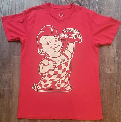 Bob's Big Boy Red Tee Shirt Size Large 100% Cotton EUC Americana Nostalgia • $19.99