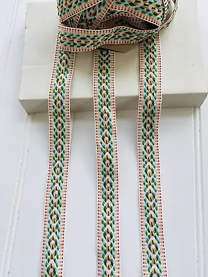 2 Yards Multicolor Jacquard Ribbon Trim For Sewing/Crafts/Belt/1  Wide • $8.55