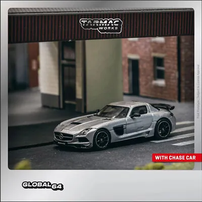 Tarmac Works 1:64 Benz SLS AMG Coupe Alloy Vehicle Black Series Silver Metallic • $24.50