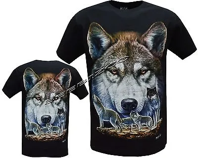 New Wolf Eagle Native American Red Indian T- Shirt Front & Back Print M - XXL • £8.70