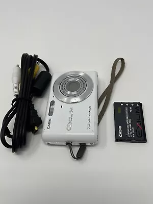 Casio EXILIM EX-Z77 7.2 MP White Digital Camera Untested For Parts Or Repair • $20