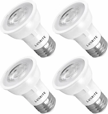 $24.95 • Buy Luxrite PAR16 LED Bulb 3000K 450lm Enclosed Fixture Rated E26 Base 4-Pack