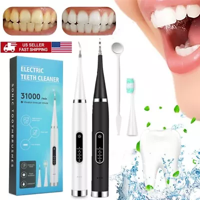 $8.97 • Buy Teeth Stains Plaque Remover Tool Ultrasonic Tooth Cleaner Dental IPX7 Waterproof