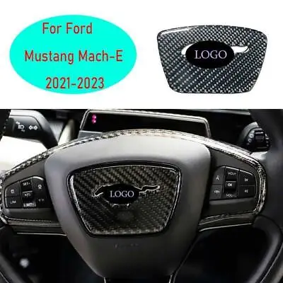 For Ford Mustang Mach-E 2021-2023 Carbon Fiber Steering Wheel Sheet Ring Trim 1X • $48.02