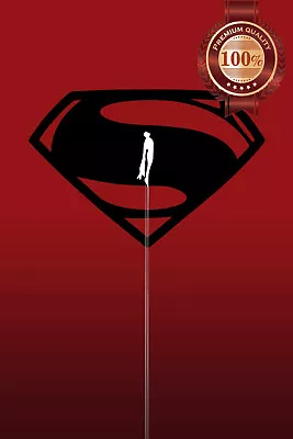 Superman Man Of Steel Super Man Movie Red Wall Art Print - Premium Poster • $77.20