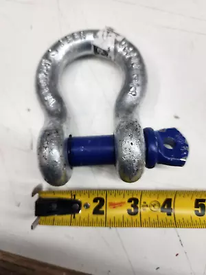 Peerless 8058705 3/4  4-3/4 Ton WLL Galvanized Screw Pin Anchor Shackle New • $14.99